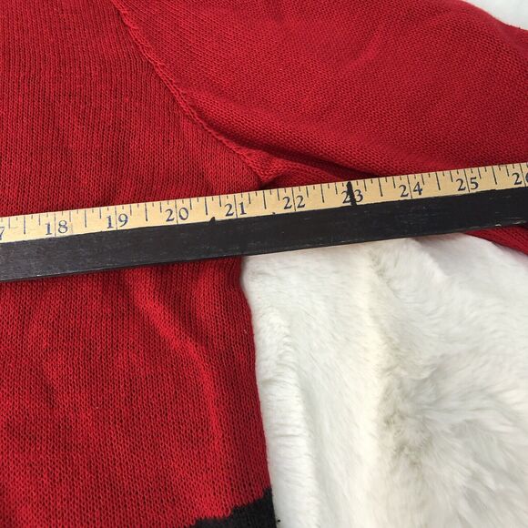 NEW Ugly Christmas Santa Suit Knit Beard Red Sweater Mens Large - Picture 8 of 10